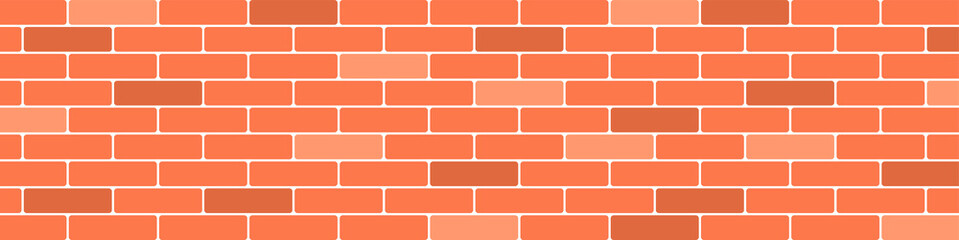 Seamless brick wall background. Vector illustration in flat style