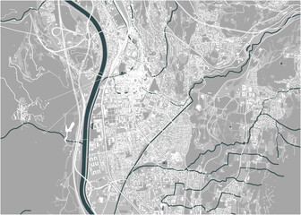 map of the city of Trento, Italy
