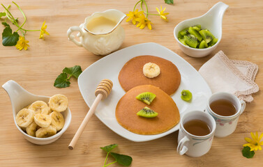 pancake con kiwi