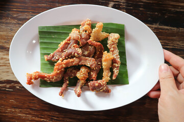 belly of pork, pork or fried pork