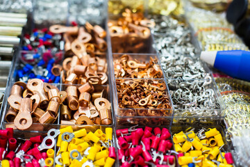 Selective focus to many electronic device connector. Small equipment for use with electronic work 