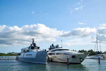 Fototapeta na wymiar The Luxury ship in Port Denarau, Fiji. 