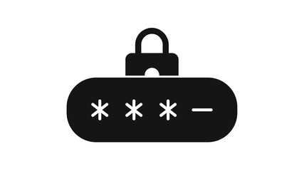 Password entry. Security system concept, personal access, user authorization. Vector illustration