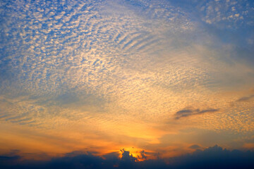 Fototapeta premium Sunset and wonderful clouds in Korea. 