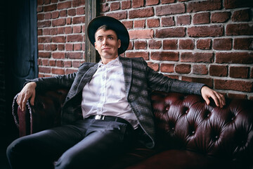 dandy in suit and hat