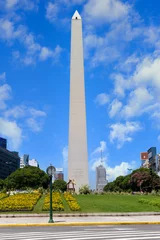 Tuinposter Obelisco, Avenida 9 de Julio, Buenos Aires, Argentina, South America © Gabrielle