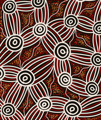 Fototapeta premium Aboriginal connection concept artwork
