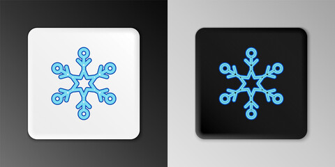 Line Snowflake icon isolated on grey background. Colorful outline concept. Vector