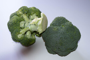 Broccoli isolated on white background close-up