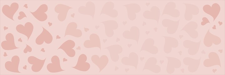 banner pink background heart symbol vector illustration without people