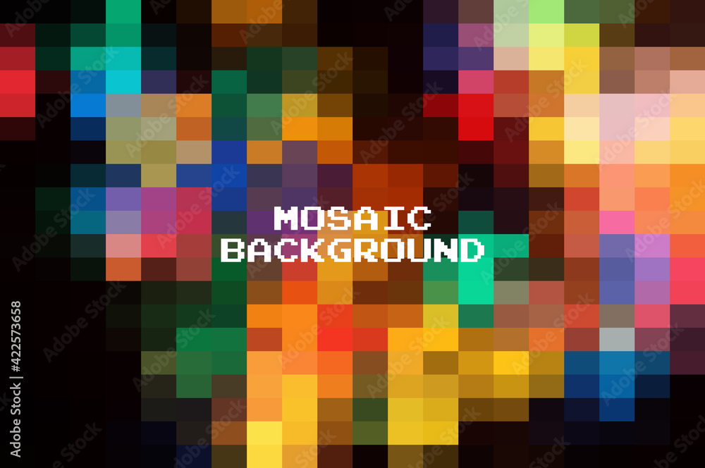 Poster abstract dark colorful grid mosaic background, modern abstract illustration with triangles. creative