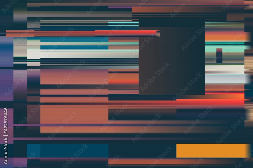 Aufkleber modern background with dead pixel and bug, glitch and error signal. optical distortion, overlapping 