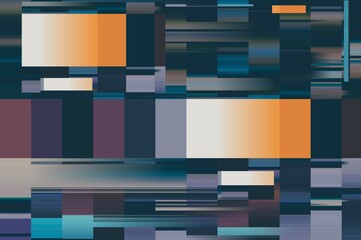 Modern background with dead pixel and bug, glitch and error signal. Optical distortion, overlapping geometric. It can be used for web design, printed products and visualization of music.