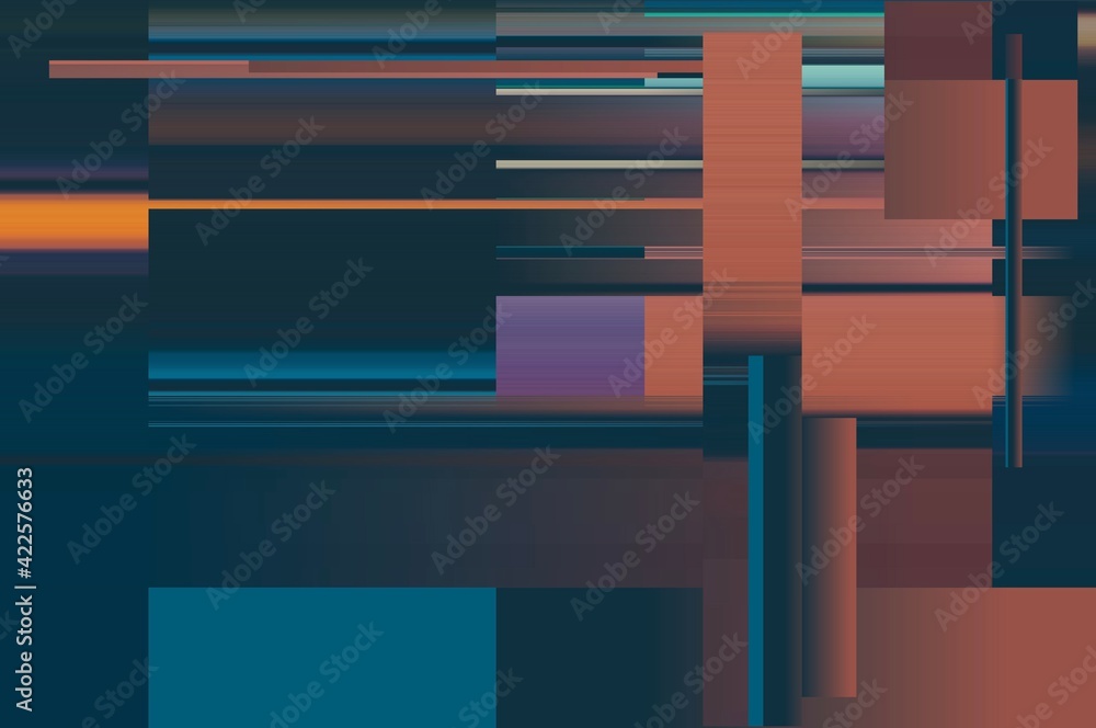 Aufkleber modern background with dead pixel and bug, glitch and error signal. optical distortion, overlapping 