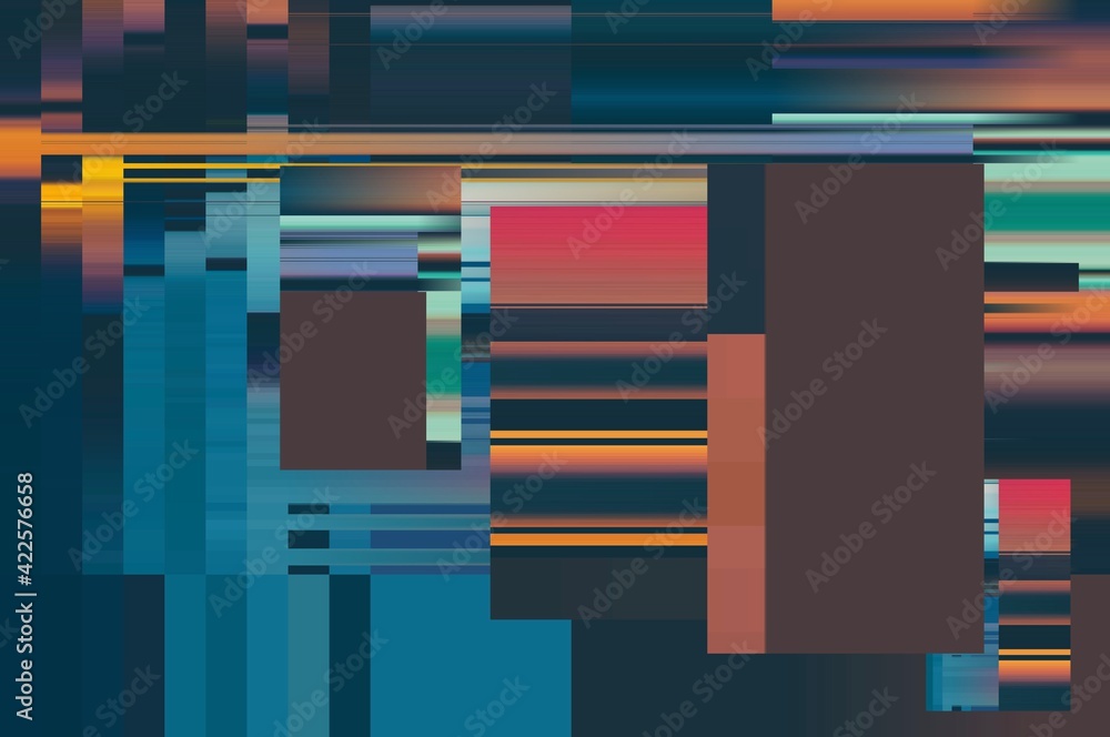 Aufkleber modern background with dead pixel and bug, glitch and error signal. optical distortion, overlapping 