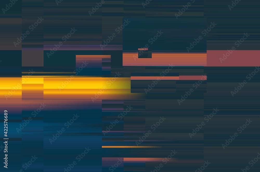Poster modern background with dead pixel and bug, glitch and error signal. optical distortion, overlapping 