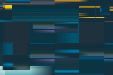 Modern background with dead pixel and bug, glitch and error signal. Optical distortion, overlapping geometric. It can be used for web design, printed products and visualization of music.