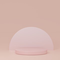 3d background products display podium scene with geometric platform podium background. stand to show cosmetic products. Stage showcase on pedestal display pastel studio 3d rendering