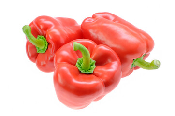 Fresh red pepper isolated on white background 