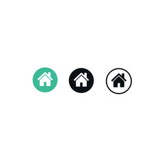 Home icon coloured icons with house for web ui / mobile ui and every media