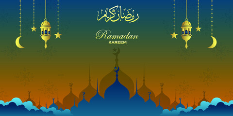 Ramadan kareem banner design. Ramadan vector.muslim banner template with eps 10 for free royalty.