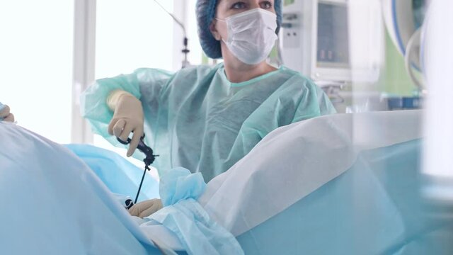 the surgeon performs a surgical operation
