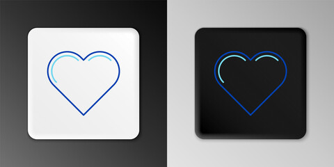 Line Heart icon isolated on grey background. Romantic symbol linked, join, passion and wedding. Valentine day symbol. Colorful outline concept. Vector