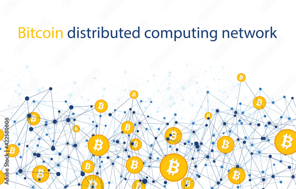 Poster abstract bitcoin cryptocurrency wireframe mesh background.