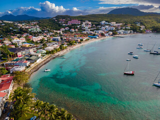 Fototapeta na wymiar Les Trois-Ilets, Martinique, FWI - Aerial view of Anse Mitan