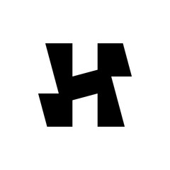 Obraz premium Letter H logo. Icon design. Template elements - vector sign