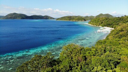 Obraz premium Aerial view from Palawan, Philipines - created by dji camera