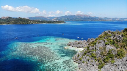 Obraz premium Aerial view from Palawan, Philipines - created by dji camera
