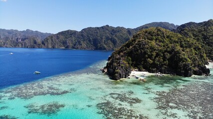 Obraz premium Aerial view from Palawan, Philipines - created by dji camera