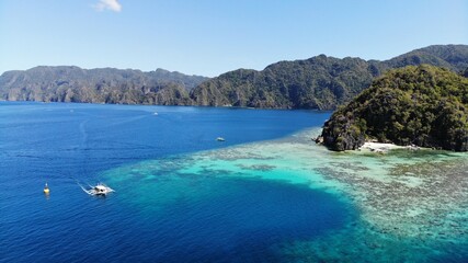 Obraz premium Aerial view from Palawan, Philipines - created by dji camera