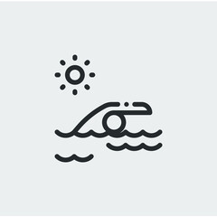 swim icon vector sign symbol