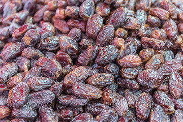 Dried fruits dark raisins. Vegetarian food