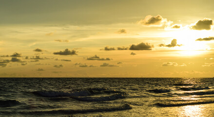 sunset at the beach on the gulf coast