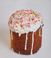 Homemade Easter cake with with traditional decoration