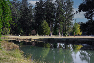 river in the city of pontevedra in galicia, spain