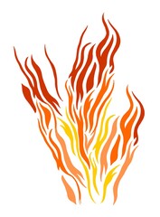 Big flame vector illustration