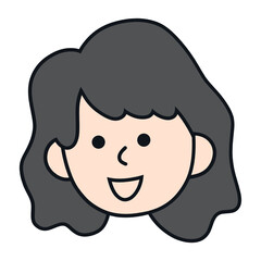 Fototapeta premium Female Profile Cartoon, Avatar Girl and Woman Vector 