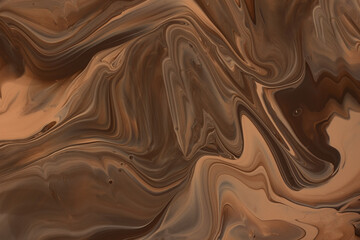Abstract background in dark caramel tones.Make up concept.Beautiful stains of liquid nail laquers.Fluid art,pour painting technique.Good as digital decor or wallpaper for phone,copy space.