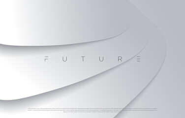 Minimalist silver abstract background design. Futuristic exclusive graphic elements for advertising, website, poster, banner, key visual, book cover, brochure etc… Vector EPS