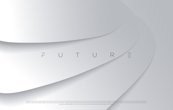 Minimalist silver abstract background design. Futuristic exclusive graphic elements for advertising, website, poster, banner, key visual, book cover, brochure etc… Vector EPS