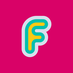 Letter F logo. Icon design. Template elements - vector sign