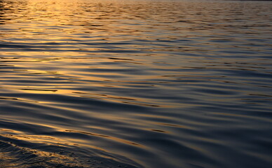 abstract of the sea-golden sunset reflection