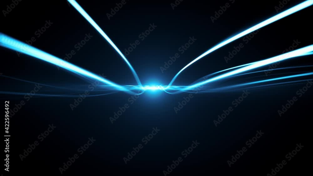 Poster abstract light strings patterns flowing background/ 4k animation of an abstract technology backgroun