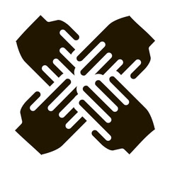 Group Handshake Icon Vector Glyph Illustration