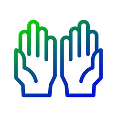 Pray with hands icon