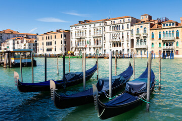 Fototapeta na wymiar VENICE, ITALY - SEPTEMBER 5, 2019: Picturesque view of Grand Canal in Venice